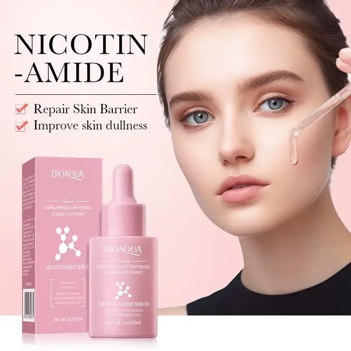BIOAQUA Sérum Niacinamide pour réduire les taches foncées blanchissant et hydratant éclaircissant le teint 30 ml