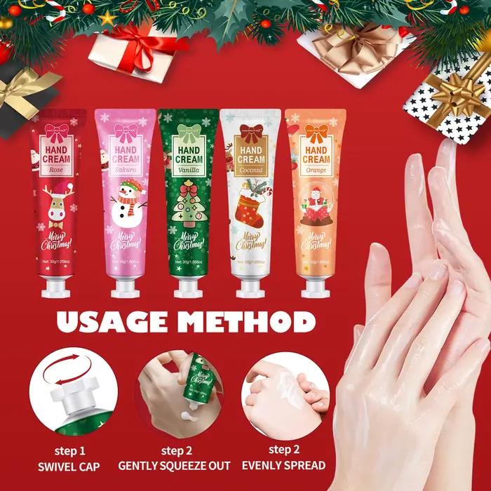 Coffret cadeau de crème pour les mains de noël, hydratant crème pour les mains sèches, cadeau parfait pour les femmes, soins quotidiens des mains, 20 pièces