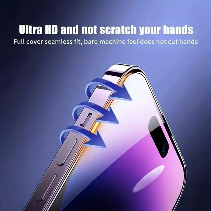 Lot de 5 protections d'écran HD en verre trempé, installation facile, pour iPhone 17, 16, 13 Pro Max, 11, 15, 14, 16e, 12 Mini, XR, X, Xs, 7, 8 Plus, Air
