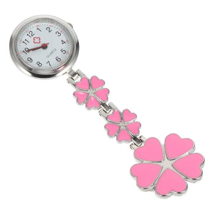 Montre à pince pour infirmière pour femme, montre à pince pour infirmière, montre à pince pour infirmière, blanc