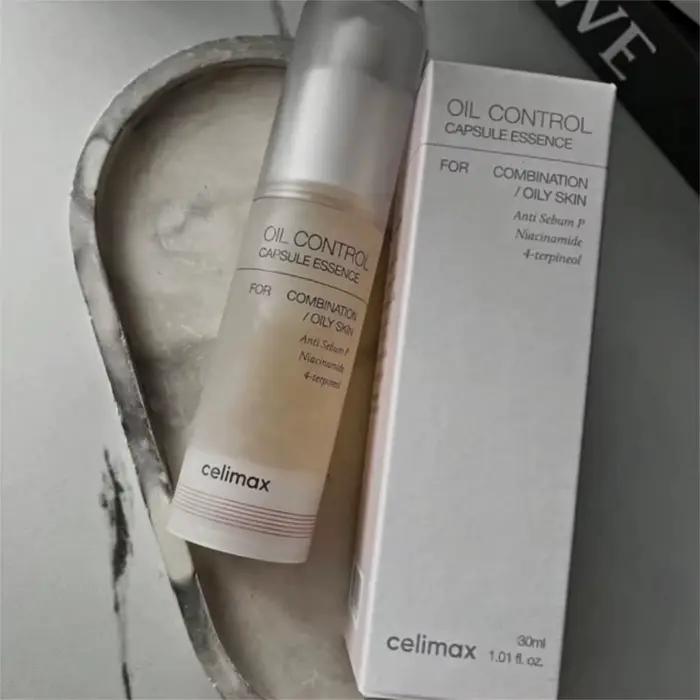 Sérum Visage Anti-Sébum Celimax 30ml à la Niacinamide et au 4-terpineol pour Peaux Mixtes à Grasses – Essence Capsule Contrôle du Sébum et Éclaircissante
