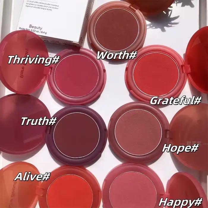 Nouveau Blush Crème Mat Effet Flou et Volumineux Texture Purée de Pommes de Terre Hydratant Maquillage Cosmétique Beauté Happy Hope Worth Thriving