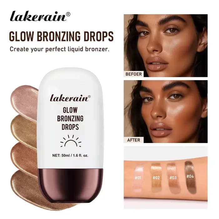 Bronzant surligneur gouttes éclaircissant le teint et le contour du visage
