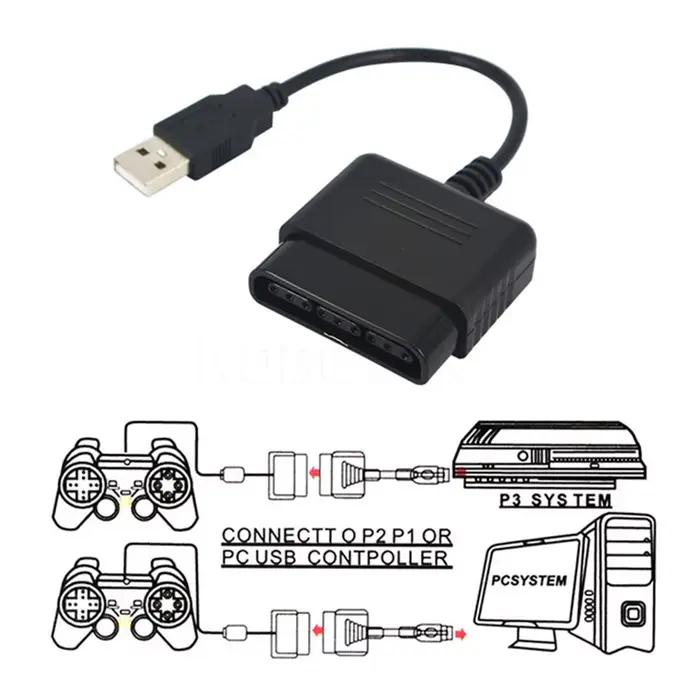 Adaptateur USB PS2 vers PS3, convertisseur vidéo pour contrôleur de jeu, accessoires de jeu durables de haute qualité, 1 pièce