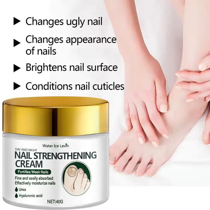 Crème fortifiant les ongles jour et nuit à l'acide hyaluronique et à l'urée – Hydrate efficacement