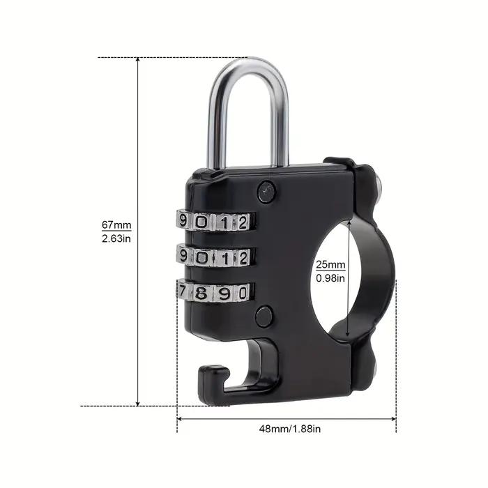 1 antivol à combinaison pour vélo électrique, cadenas durable pour casque avec crochet pratique pour la sécurité du vélo
