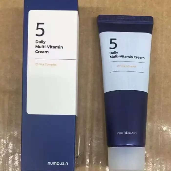 Crème multivitaminée Numbuzin No.5 60ml 20 Vita Complex Hydratation intense Améliore le teint Non gras Hydratant quotidien pour le visage