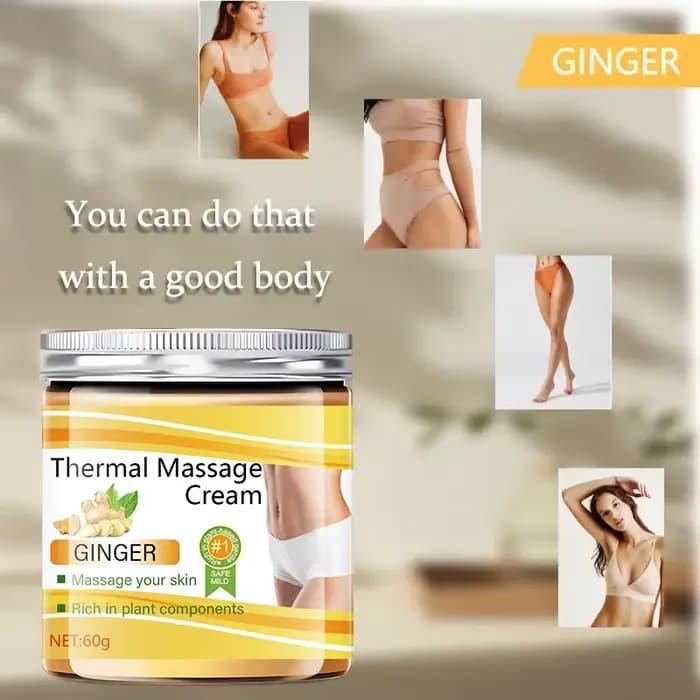 Crème hydratante pour le corps au gingembre 60 g – Convient