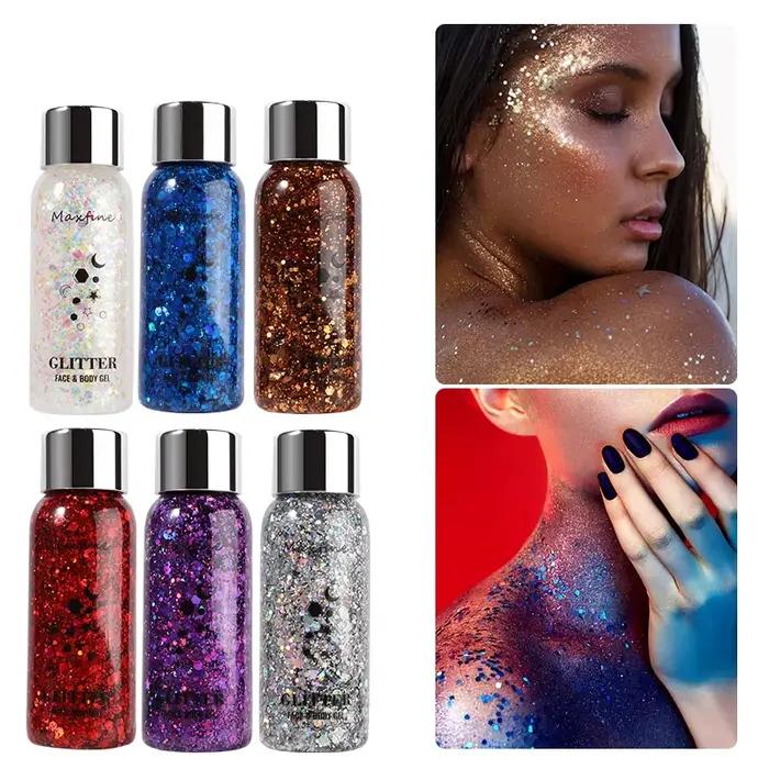 Paillettes multifonctionnelles pour le maquillage et la décoration pour les fêtes et les festivals utilisables sur le corps, les cheveux et les yeux occasions spéciales femmes