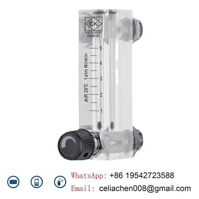 Débitmètre Rotamètre de Panneau en Acrylique pour Gaz, Petit Débit, Précision, Compact avec Flotteur, Lecture Facile