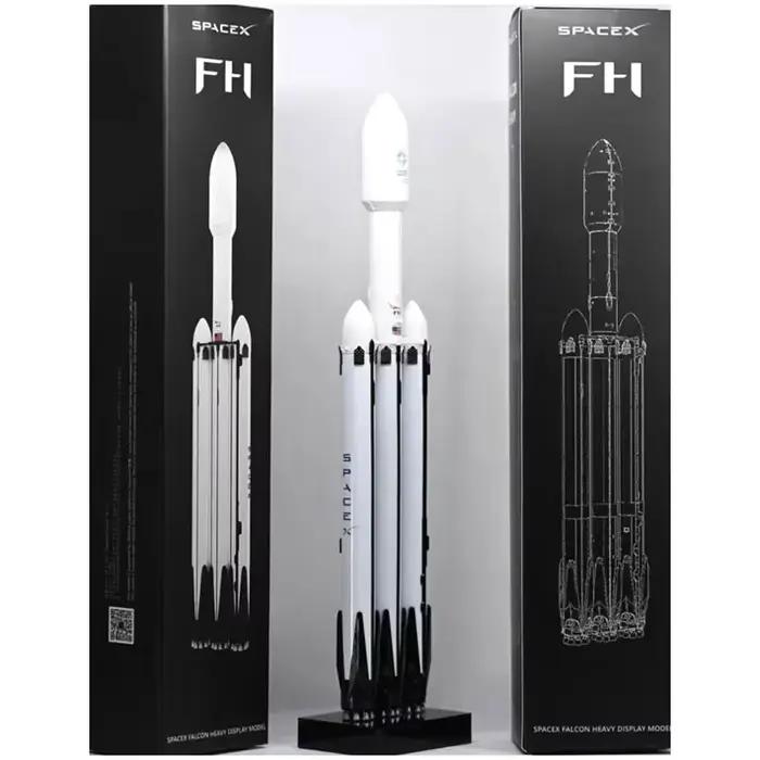 Modèle de fusée en métal moulé sous pression Falcon 9 Dragon Heavy 1:233 et Starship 1:375, collection décorative
