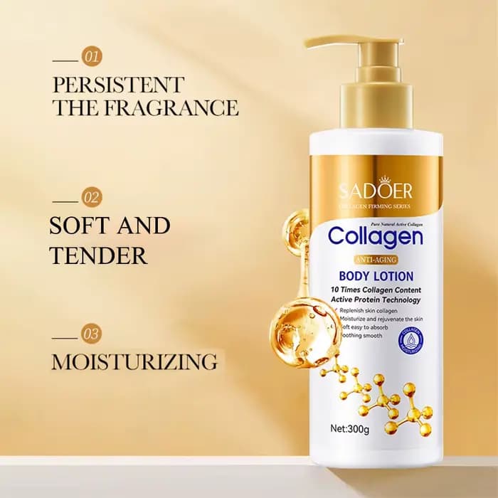 Lotion pour le corps au collagène pour raffermissant et hydratation – Hydratant intense Anti-âge pour peau sèche