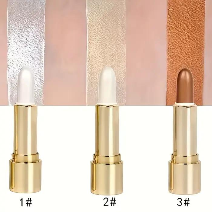 1 pièce/3 pièces/bâton de surbrillance et de Contour, bâton de surligneur correcteur de visage d'ombre latérale, bâton correcteur scintillant de perle de Tube doré