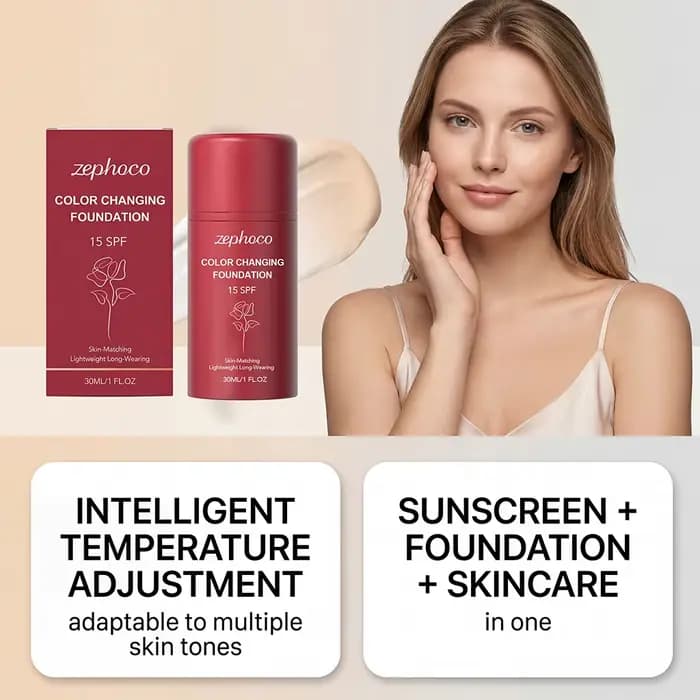 Fond de teint protecteur thermosensible