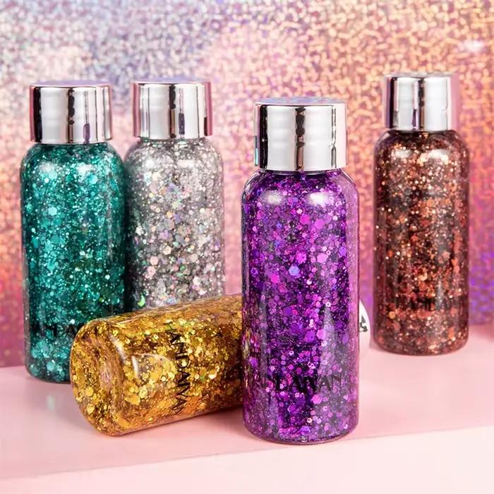 Gel à paillettes scintillantes pour yeux corps visage polyvalent résistant à l'eau pour toutes les occasions festive artistique et quotidienne