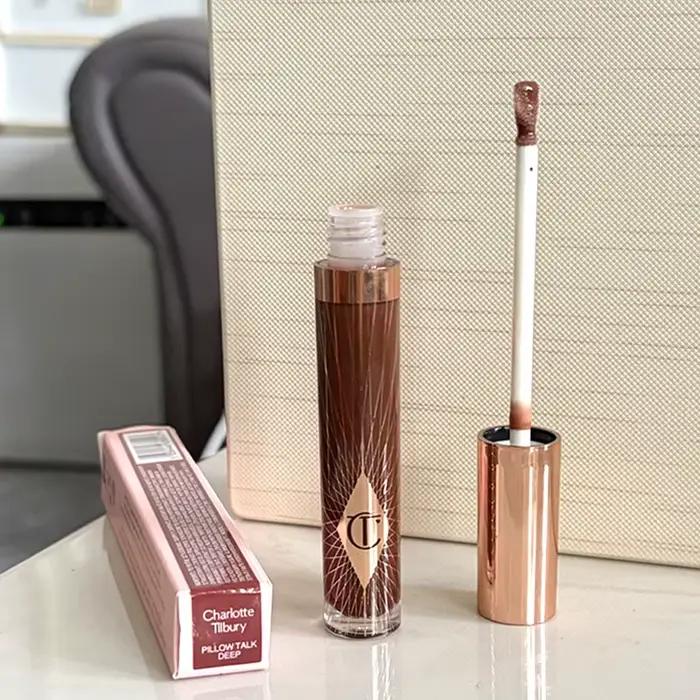 Charlotte Tilbury Collagen Lip Bath Sugar Heart Water Light of Lip Gloss Fini brillant effet miroir Brosse à lèvres en forme de cœur