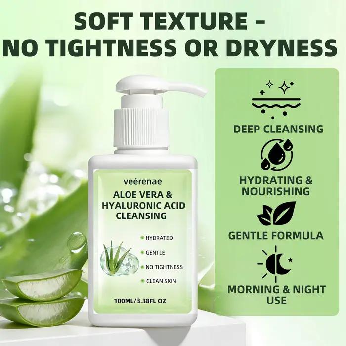 Nettoyant à l'aloe vera et à l'acide hyaluronique