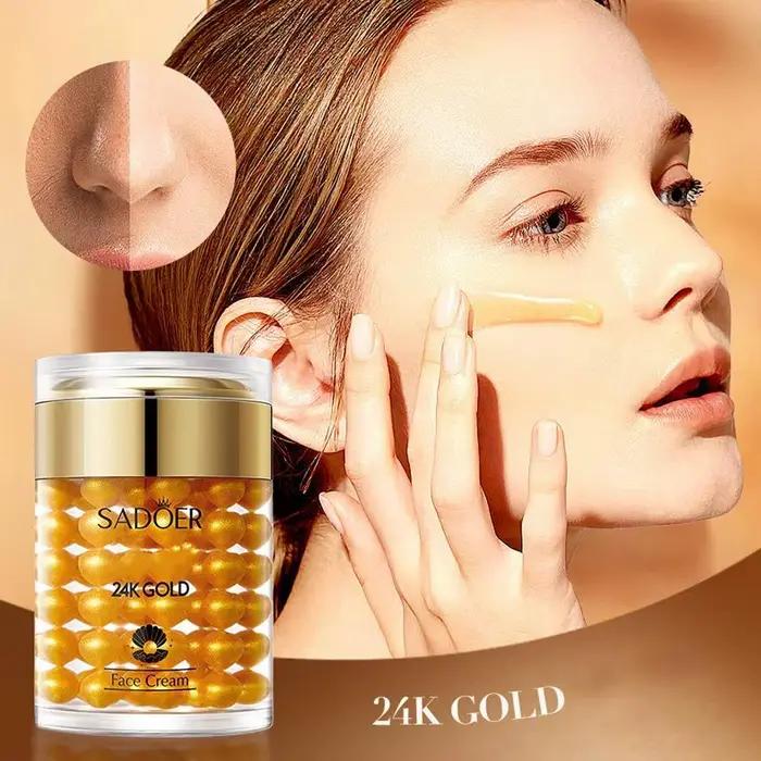 Crème hydratante en perles d'or 24K
