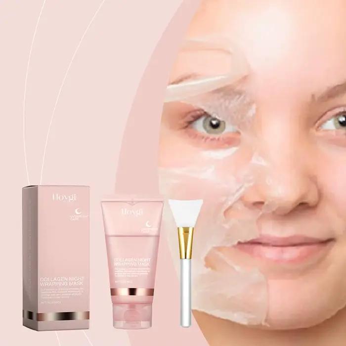 Masque facial décollable au collagène pour la nuit