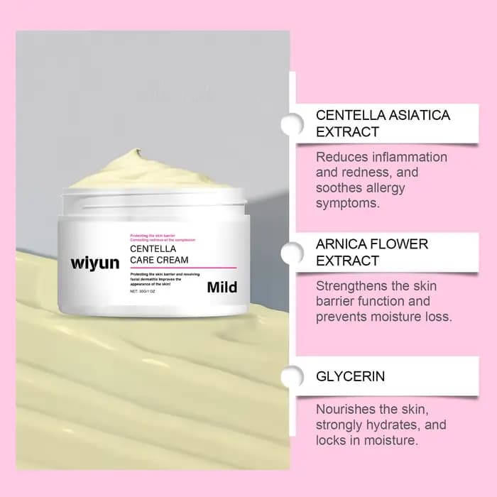 Centella Asiatica crème apaisante hydratante visage hydratant apaisant peau sensible nourrissante rougeurs réparation