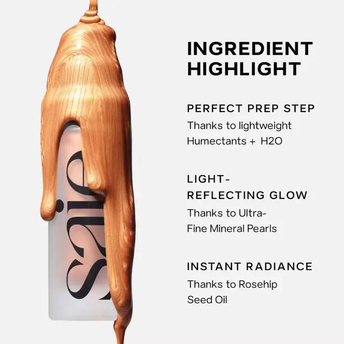 Saie Glowy Gel Hydratant Illuminateur Liquide Effet Rosée pour le Visage et le Corps, Contouring, Éclat Naturel Bâtonné Soleil, Kit Maquillage Beauté Pure