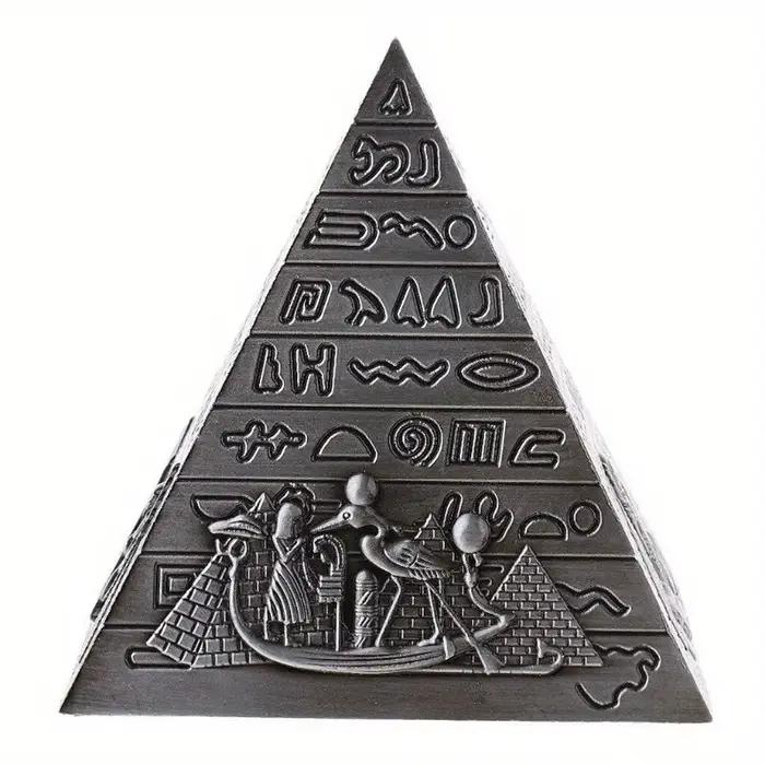 Figurine Pyramide Égyptienne en Alliage de Fer, Statue, Décoration de Bureau, 1 Pièce
