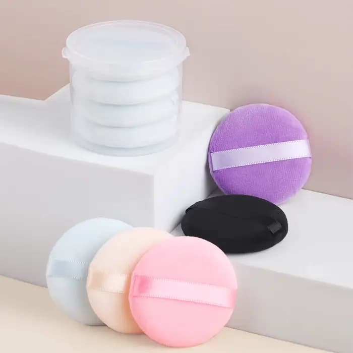 Houppette de maquillage en velours doux