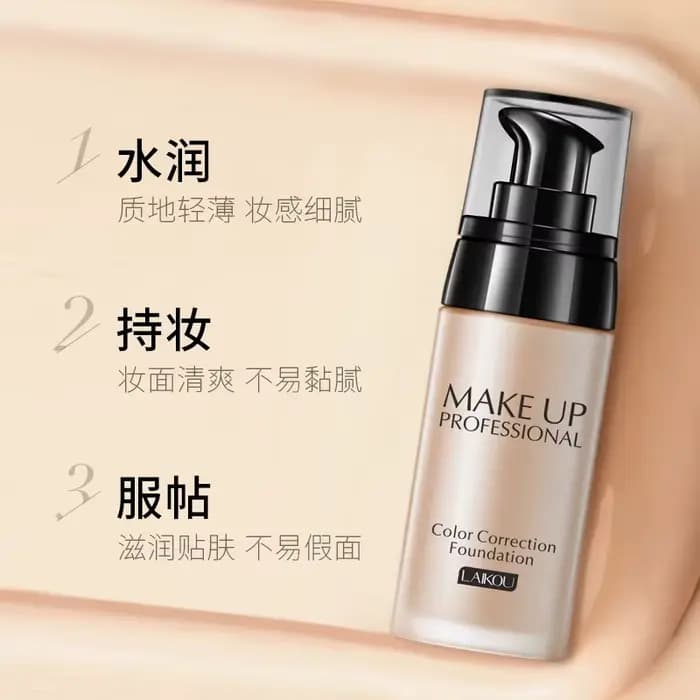 LAIKOU Fond de Teint Liquide Hydratant Correcteur Base de Maquillage Crème Visage Contrôle du Sébum Waterproof Maquiagem 40g