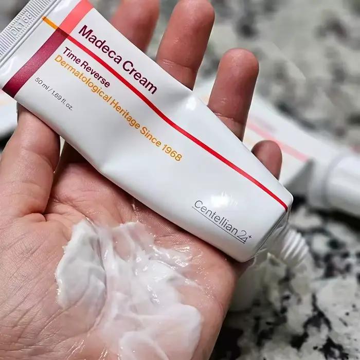 Crème coréenne Madeca PDRN anti-âge hydratante à la Centella Asiatica