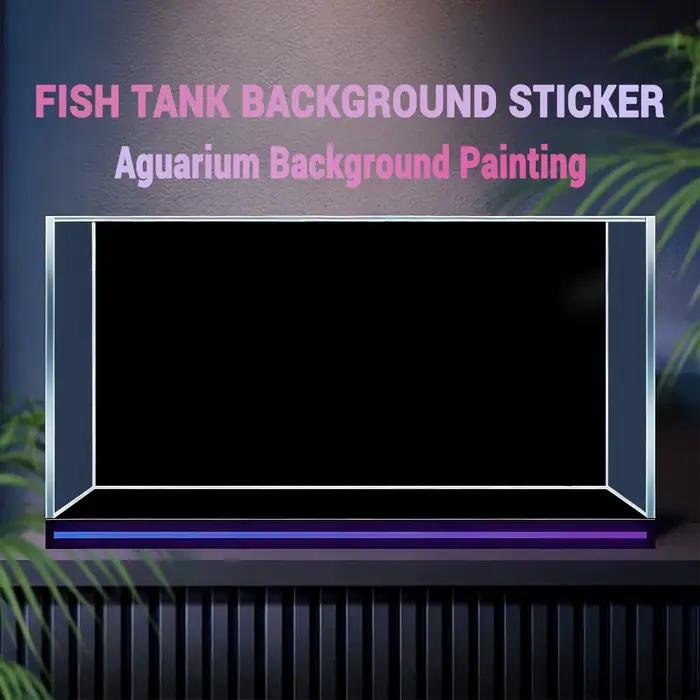Peinture de fond d'aquarium noire, autocollants pour aquarium, toile de fond d'aquarium, décoration d'aquarium, fond de terrarium pour reptiles, décor d'aquarium