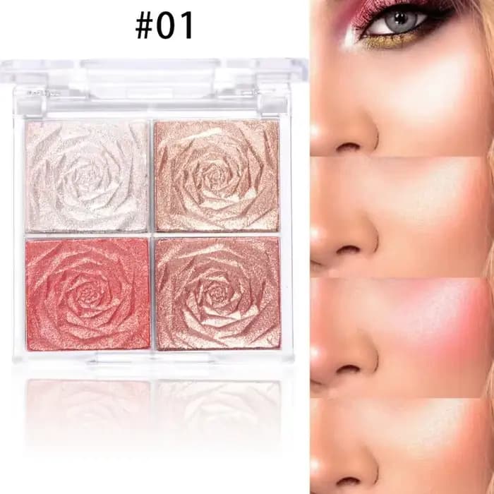 Palette de maquillage illuminateur et contouring 3D