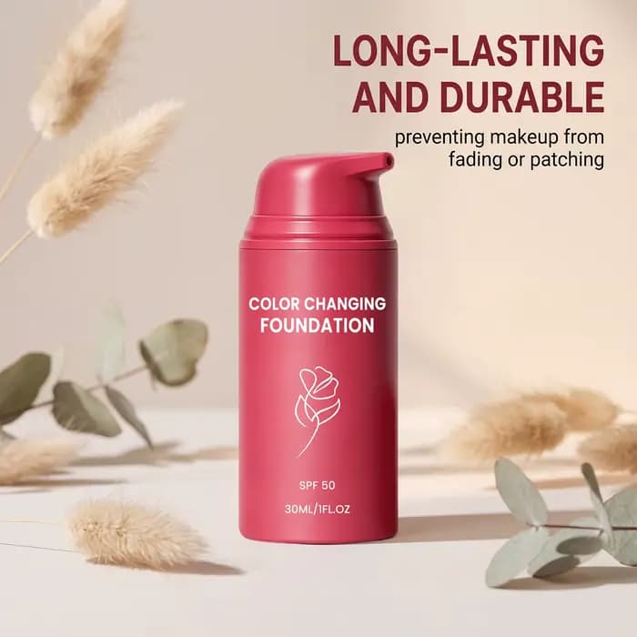Fond de teint liquide adaptable changeant de couleur