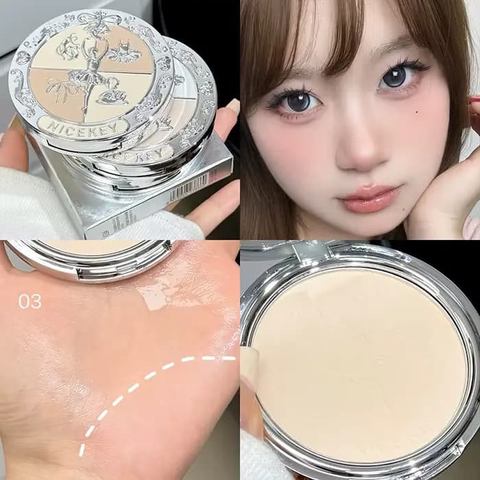 NICEKEY Poudre compacte rose Ballet
