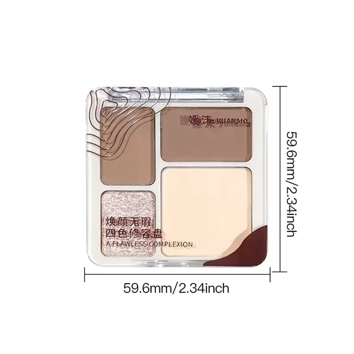 Palette de contour de reflets tridimensionnels pour le visage