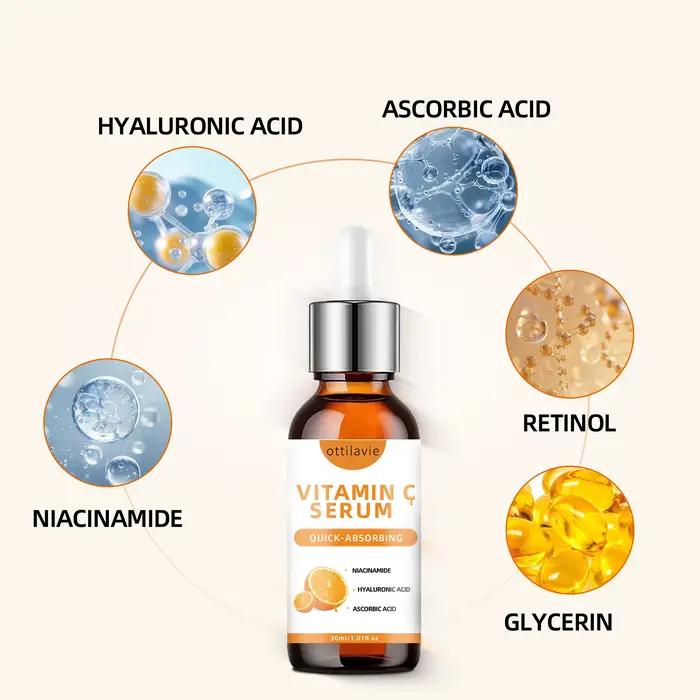 Sérum à la vitamine C à l'acide hyaluronique – Absorption rapide