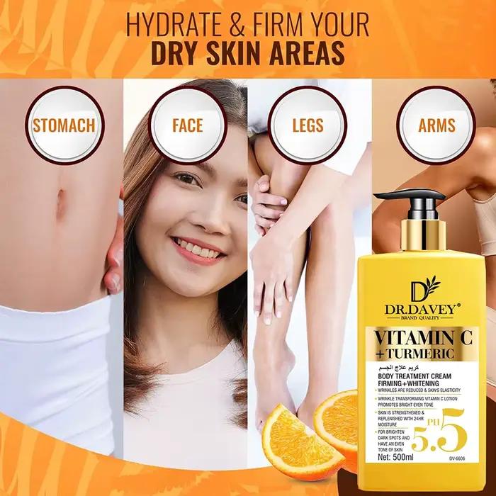 Crème éclaircissante pour le corps à la vitamine C