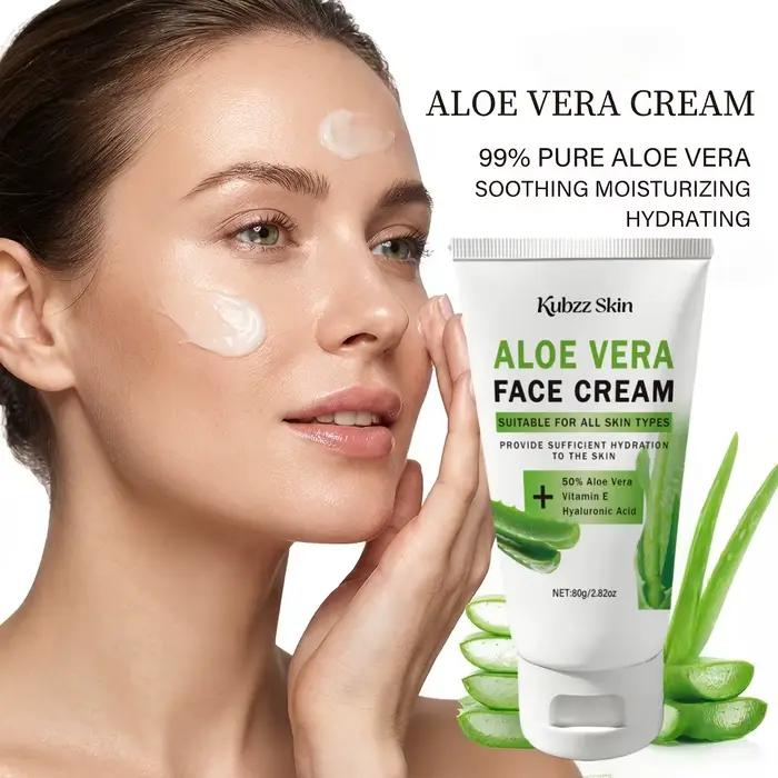 Crème pour le visage à l'aloe vera, avec un parfum élégant à l'aloe vera qui dure longtemps Hydrate en profondeur, éclaircit le teint, adoucit la peau, la rend lisse, souple et élastique. Peut être ut