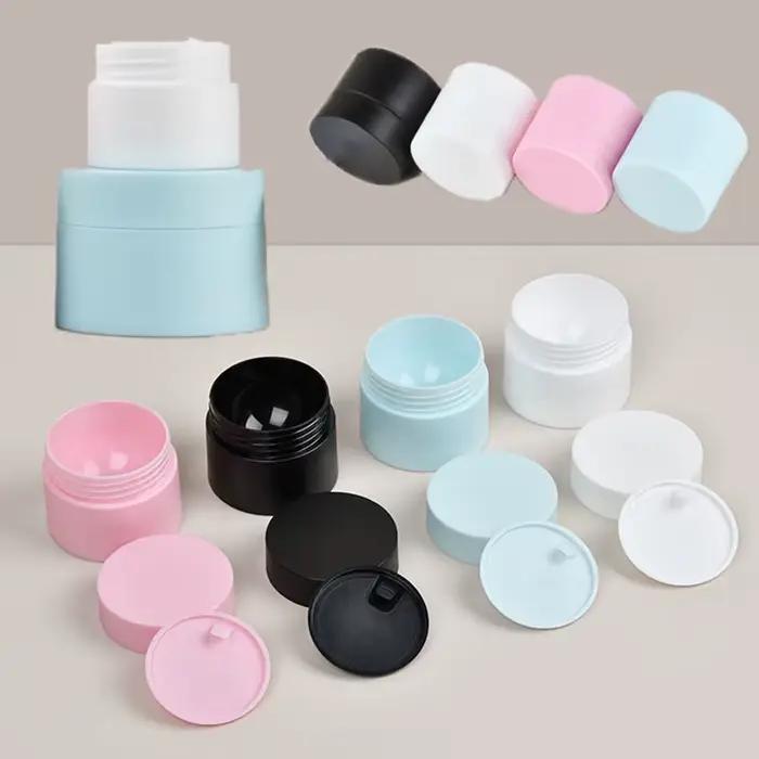 Pots en plastique givré vides pour crème pour le visage