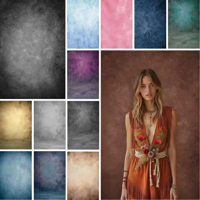 Fonds photographiques vintage à dégradé de couleurs, toiles de fond abstraites pour portraits, photographie de nouveau-nés, bébés et enfants, mur de studio photo