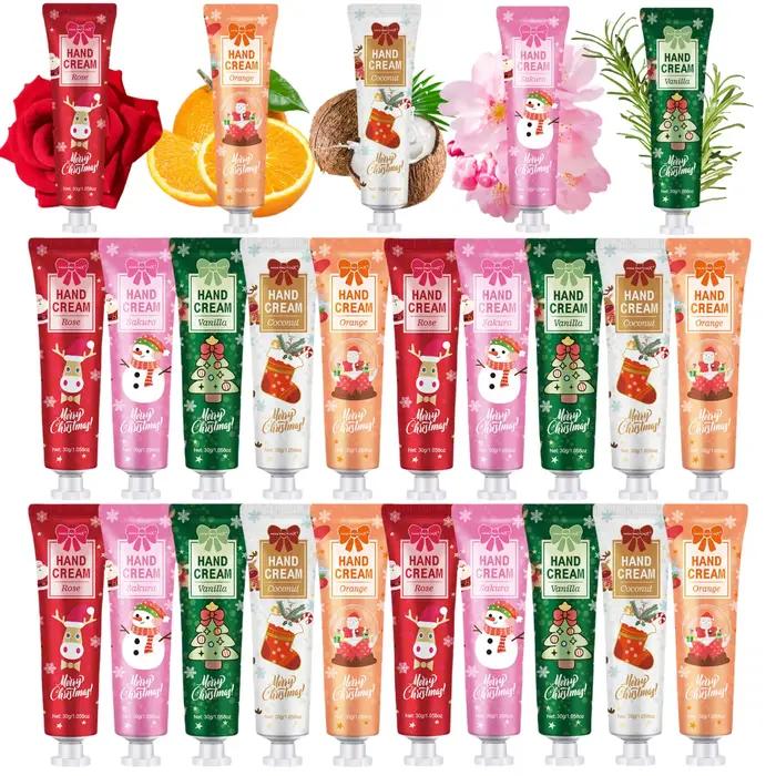 Coffret cadeau de crème pour les mains de noël, hydratant crème pour les mains sèches, cadeau parfait pour les femmes, soins quotidiens des mains, 20 pièces