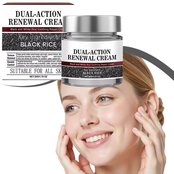 Crème hydratante au riz noir réparatrice apaisante pour peaux sèches et sensibles renouvellement de barrière d'hydratation douce et Non irritante