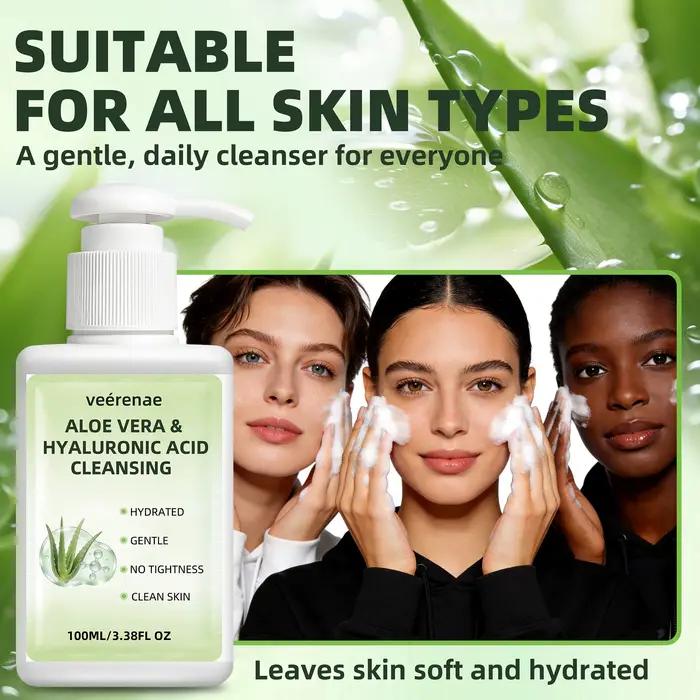 Nettoyant à l'aloe vera et à l'acide hyaluronique