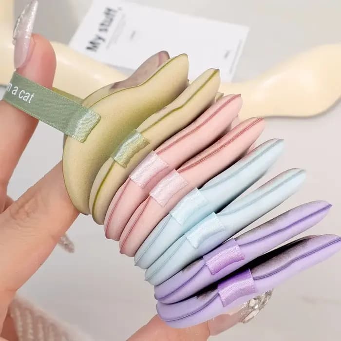 1-4 pièces chat coussin d'air bouffée de poudre Double face humide utilisation sèche correcteur fond de teint éponge coussins femmes beauté maquillage bouffées outils