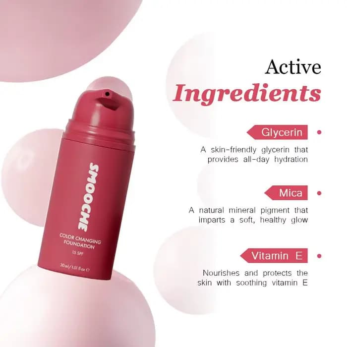 Fond de teint intelligent changeant de couleur SMOOCHE SPF15