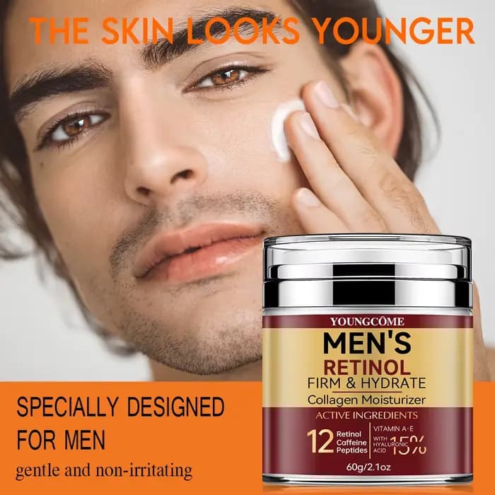 Crème pour le visage raffermissante au rétinol pour homme