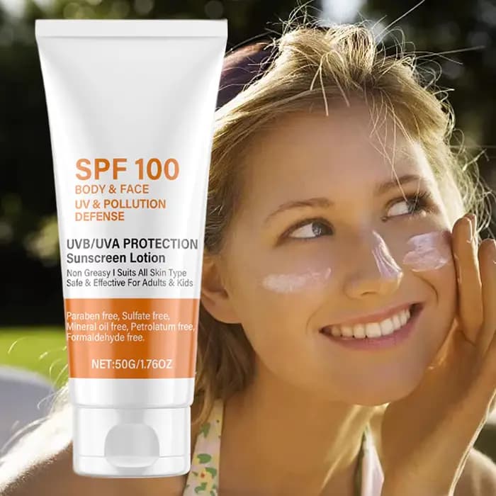 Crème solaire visage et corps SPF100