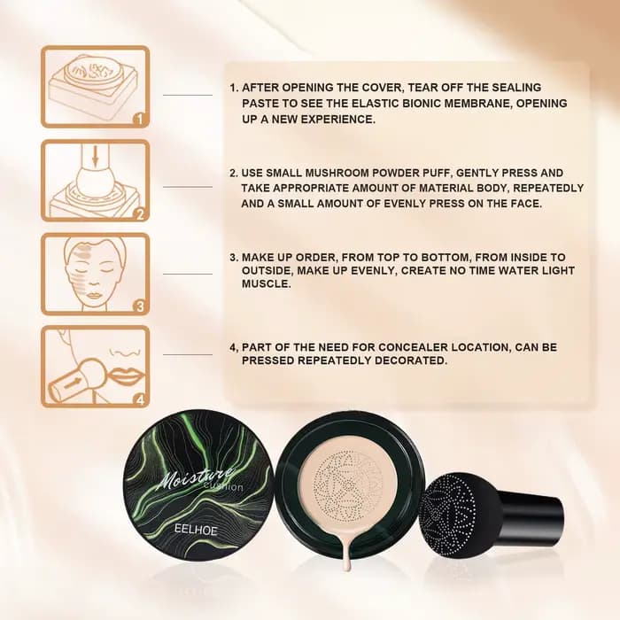 Tête de champignon coussin d'air magique BB crème fond de teint imperméable Base correcteur