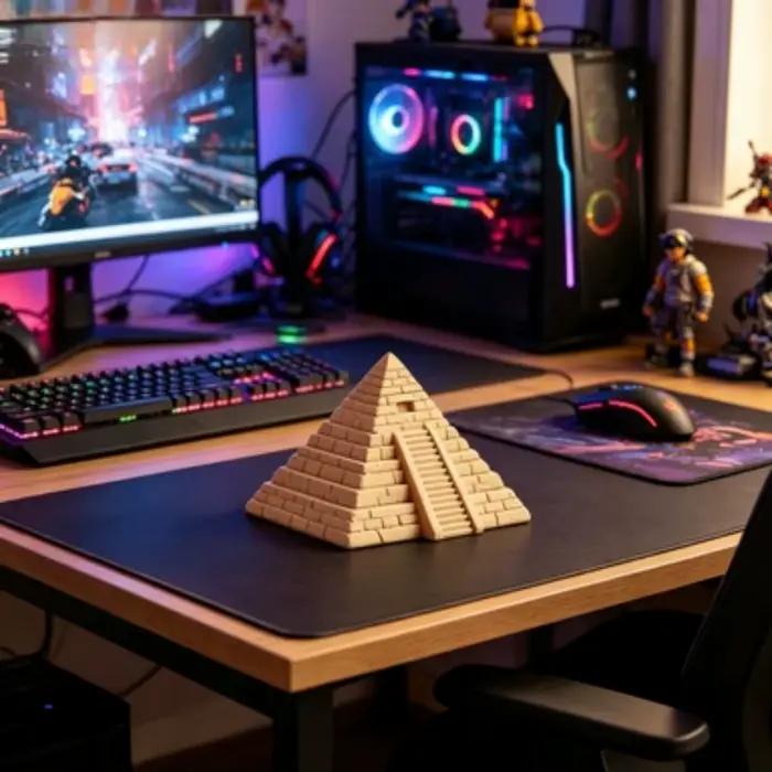 Modèle de pyramide égyptienne imprimé en 3D, miniature, architecture de l'Égypte ancienne, ornement, décoration de bureau à domicile, artisanat Feng Shui, cadeaux
