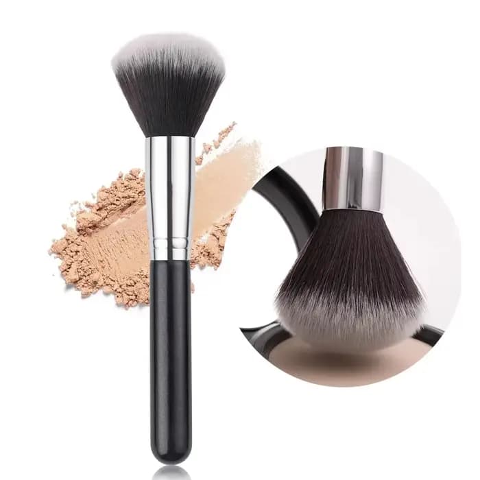 Pinceau à poudre pinceaux de maquillage professionnels noir fond de teint multifonctionnel Blush sculpture bronzant