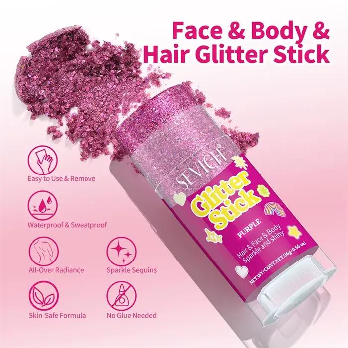 Gel brillant pour cheveux et corps avec paillettes, pour femmes et filles, idéal pour les fêtes et les occasions spéciales